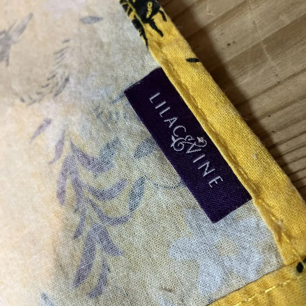 Lilac & Vine Regal Art & Gifts Cotton Table Napkins Yellow Bumble Bees set of 3